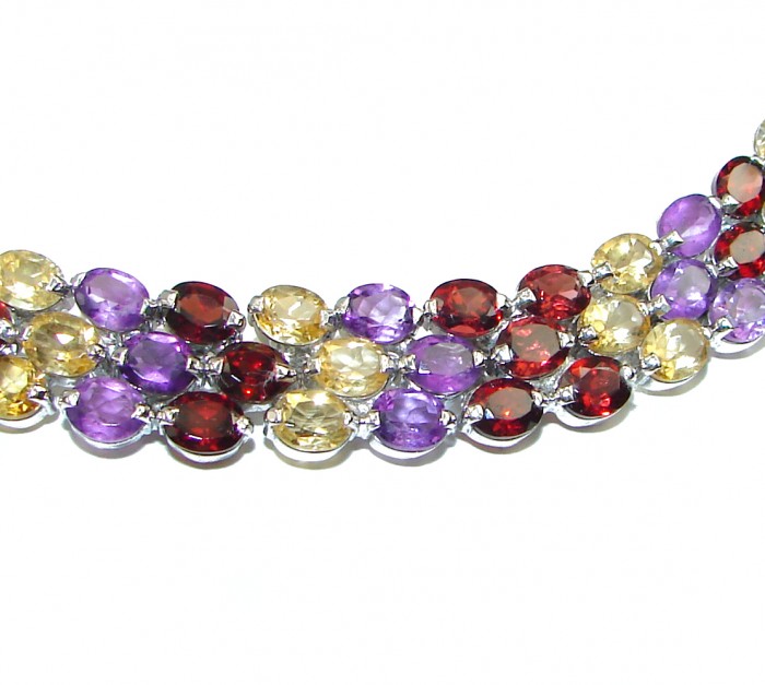 Fields Of Summer Natural Multigem .925 Sterling Silver Necklace - photo 2