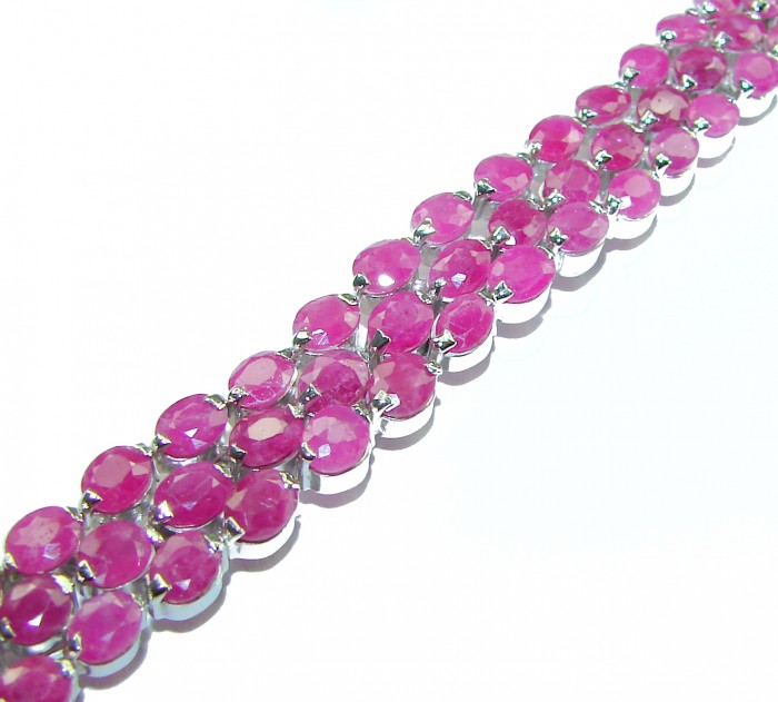 Incredible design authentic Ruby .925 Sterling Silver handmade Bracelet - photo 1