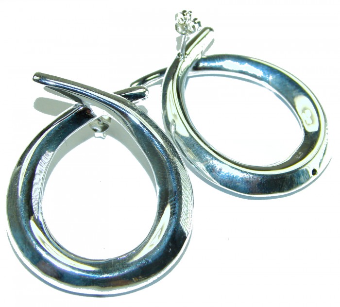 Fancy .925 Sterling Silver Italy made Earrings - photo 2