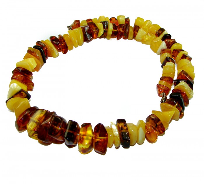 Dazzling vintage natural Baltic Amber butterscotch .925 Sterling Silver handcrafted Large necklace - photo 3