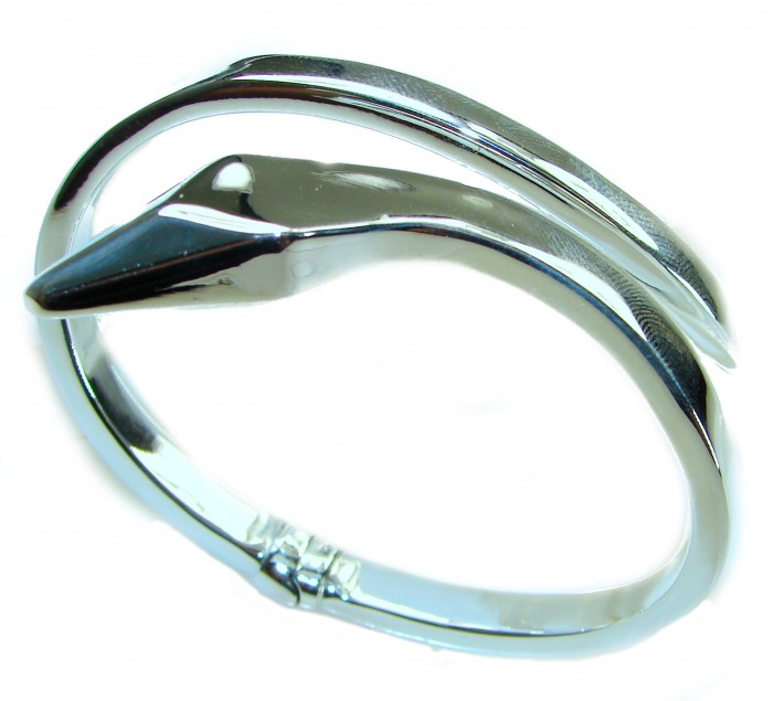 Snake - highly polished Italy made Bracelet in best quality .925 Sterling Silver - photo 3