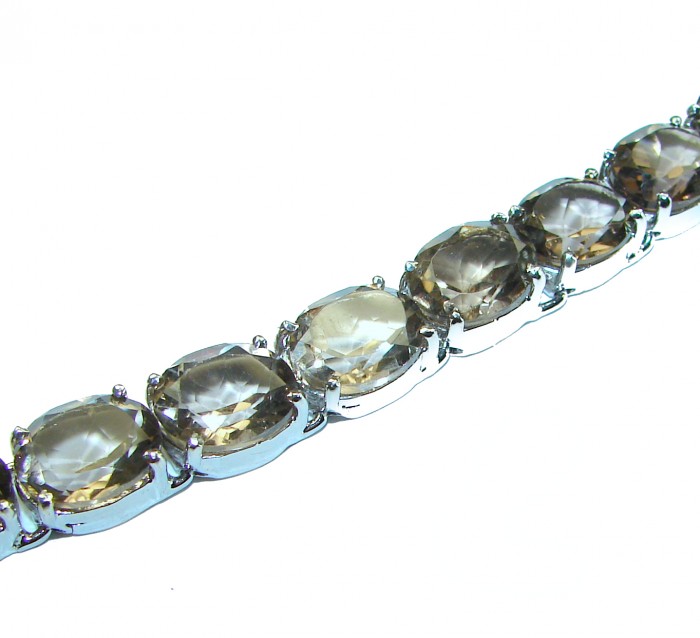 Sands Of Time Smoky Topaz .925 Sterling Silver handmade Bracelet - photo 1