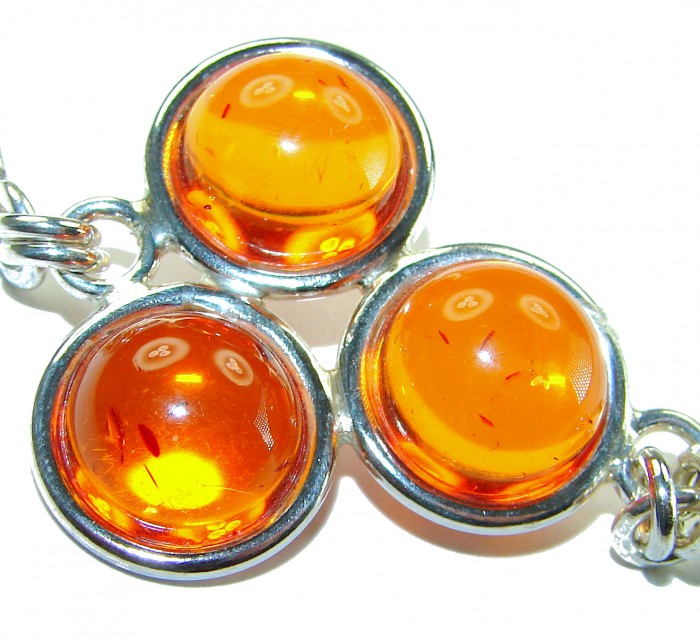 Excellent Baltic Amber .925 Sterling Silver entirely handcrafted Bracelet - photo 1