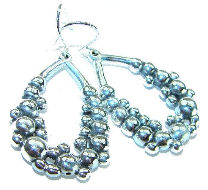 Fancy .925 Sterling Silver Italy made Earrings - photo 3
