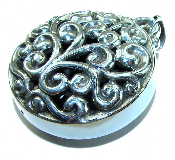 Sterling Beauty .925 Silver Bali handmade Pendant - photo 3