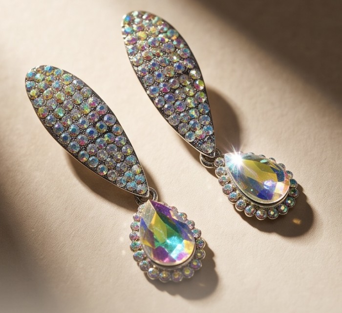 Mystic Topaz 7.5 carat Sterling Silver handmade Earrings - photo 1