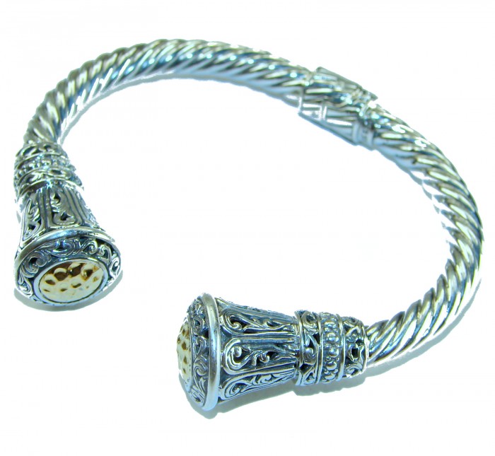 Bali Legacy 39.5 grams authentic 14K Gold over .925 Sterling Silver handcrafted bracelet - photo 2