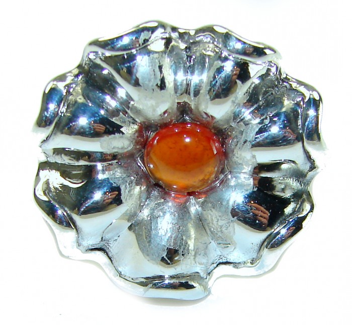 Natural Beauty Garnet .925 Sterling silver Italy Made ring s. 7 - photo 2