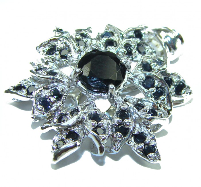 Blue Star Genuine Sapphire .925 Sterling Silver handmade Pendant - photo 2