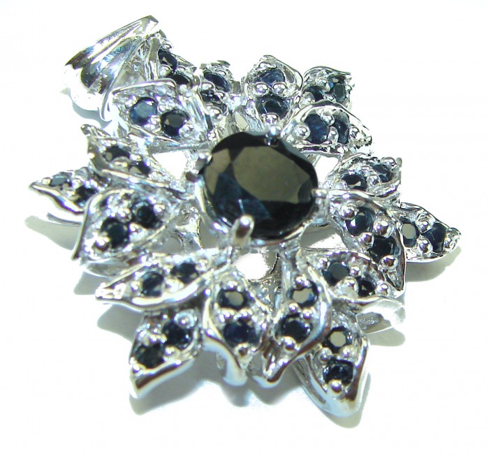Blue Star Genuine Sapphire .925 Sterling Silver handmade Pendant - photo 3