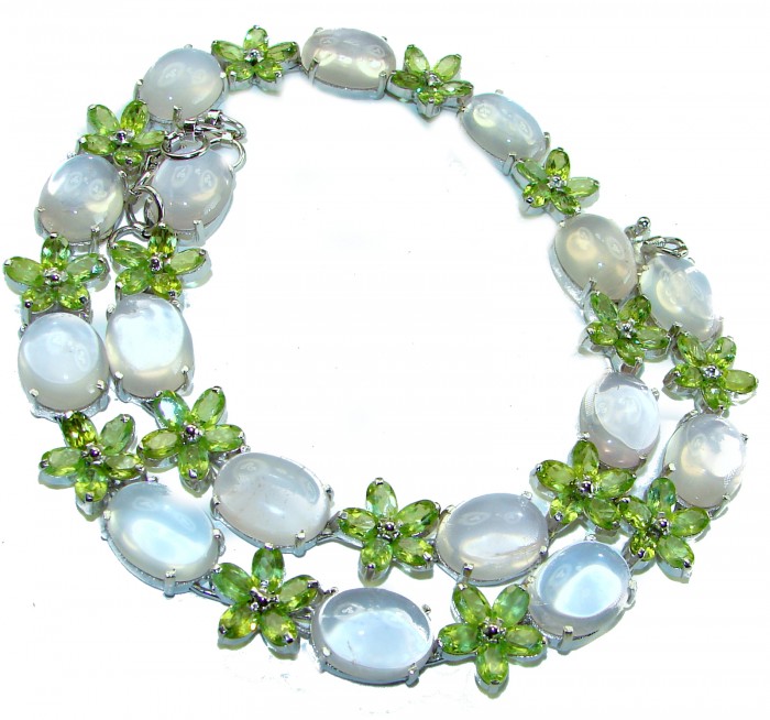 Outstanding 125.5 carat Brazilian Rose Quartz .925 Sterling Silver handcrafted Statement necklace - photo 4