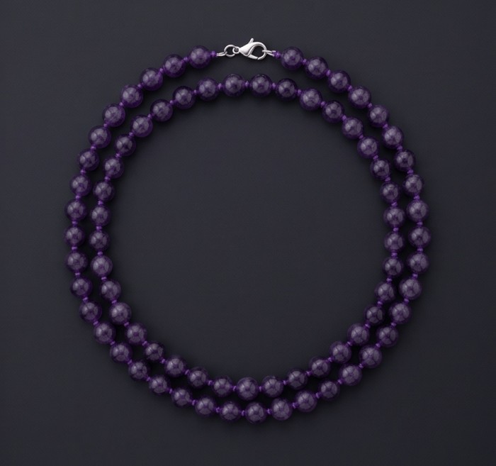 Outstanding Amethyst handcrafted Statement necklace - photo 2