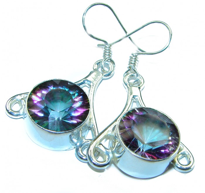 11.2 carat Mystic Topaz .925 Sterling Silver earrings - photo 2