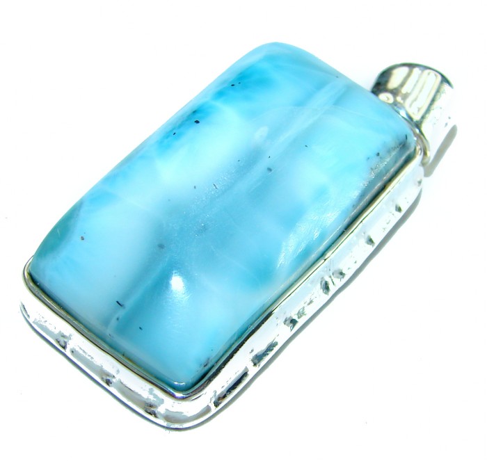 Great quality authentic Larimar .925 Sterling Silver handmade pendant - photo 1