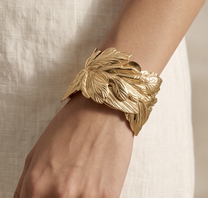 Golden Leaves Precious Natural Golden Women bracelet - photo 1