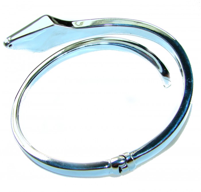Snake - highly polished Italy made Bracelet in best quality .925 Sterling Silver - photo 1