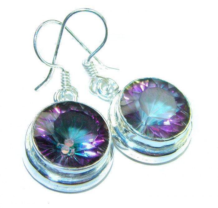 11.2 carat Mystic Topaz .925 Sterling Silver earrings - photo 3