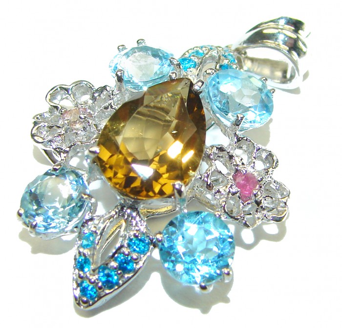 Vintage Design Amethyst 14K Rose Gold over .925 Sterling Silver handcrafted Pendant - photo 2