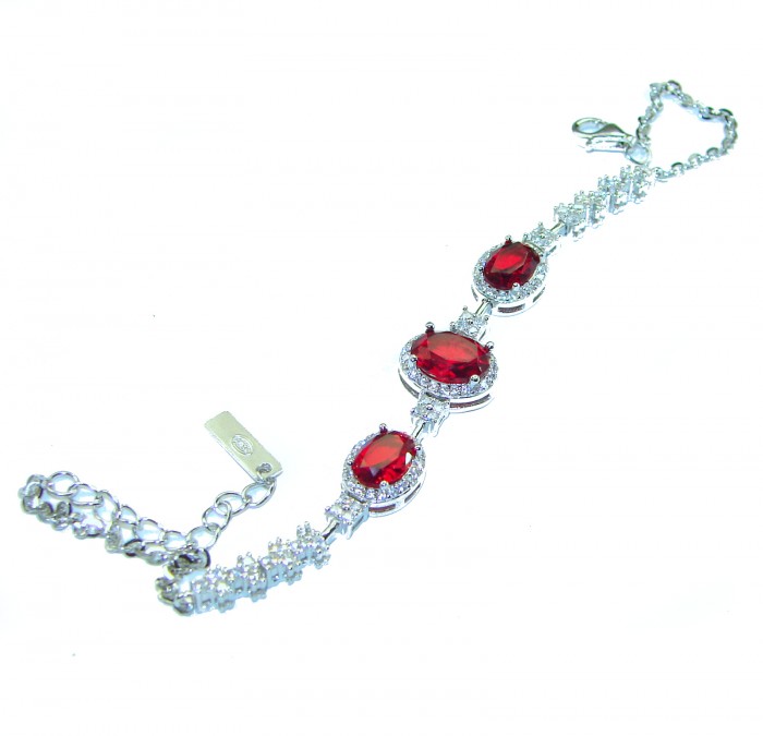True Passion authentic Ruby .925 Sterling Silver handmade Bracelet - photo 2