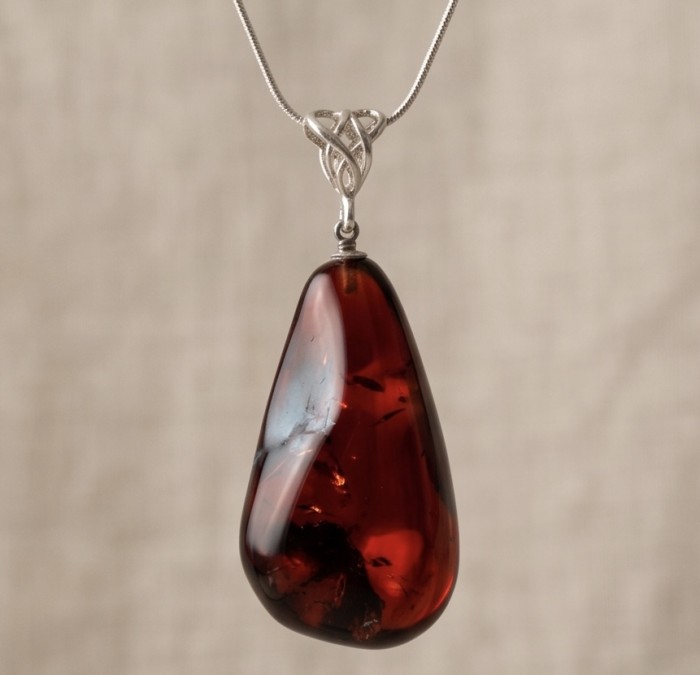 Prehistoric Authentic Baltic Amber .925 Sterling Silver beautifully handcrafted Pendant - photo 4