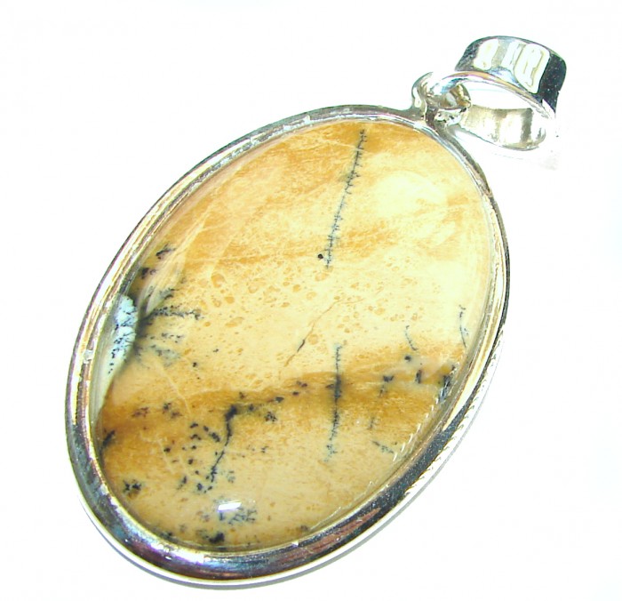 Top quality Picture Jasper .925 Sterling Silver handmade Pendant - photo 3