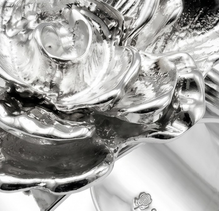 Silver Rose Vintage style Luxurious Bangle fashion Bracelet - photo 1