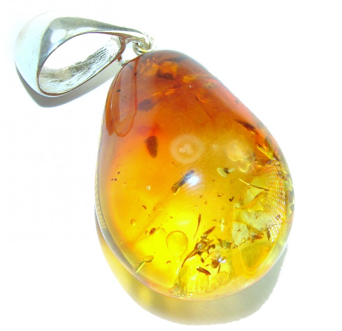 Real Beauty authentic Baltic Amber .925 Sterling Silver handcrafted pendant - photo 5