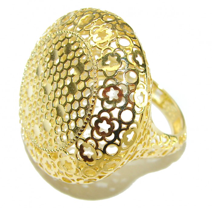 Golden Power 14K Gold over .925 Sterling Silver Ring Size 7 - photo 1