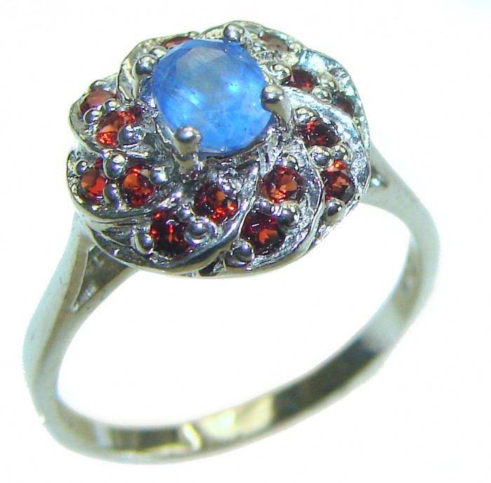 Authentic Tanzanite .925 Sterling Silver handmade Ring size 8 - photo 3