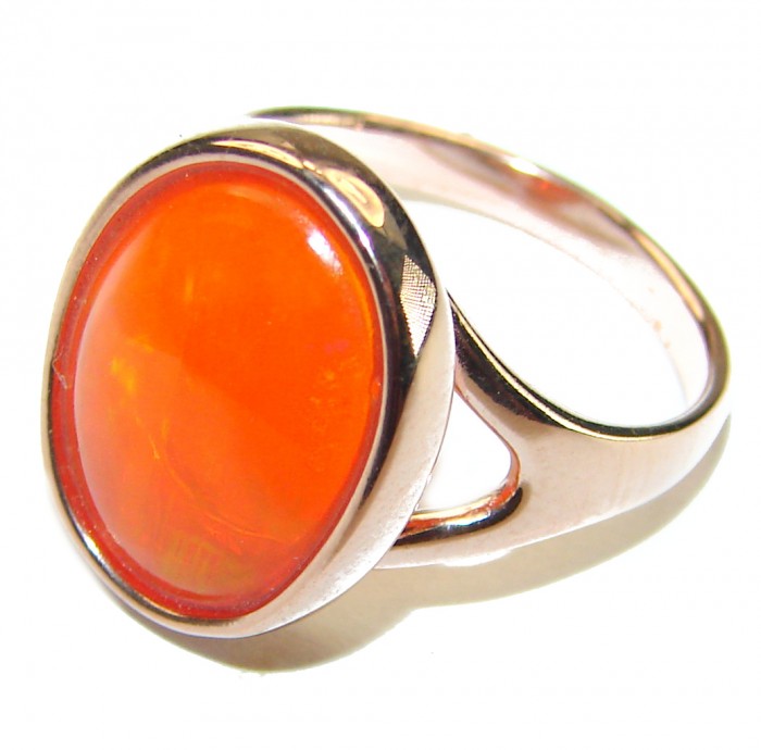 Golden Galaxy Ethiopian Opal 18K Rose Gold over .925 Sterling Silver handcrafted Ring size 6 1/4 - photo 1