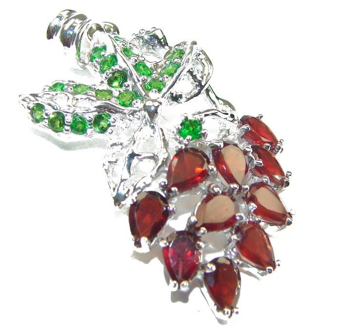 Carmen authentic Garnet .925 Sterling Silver handcrafted pendant - photo 1