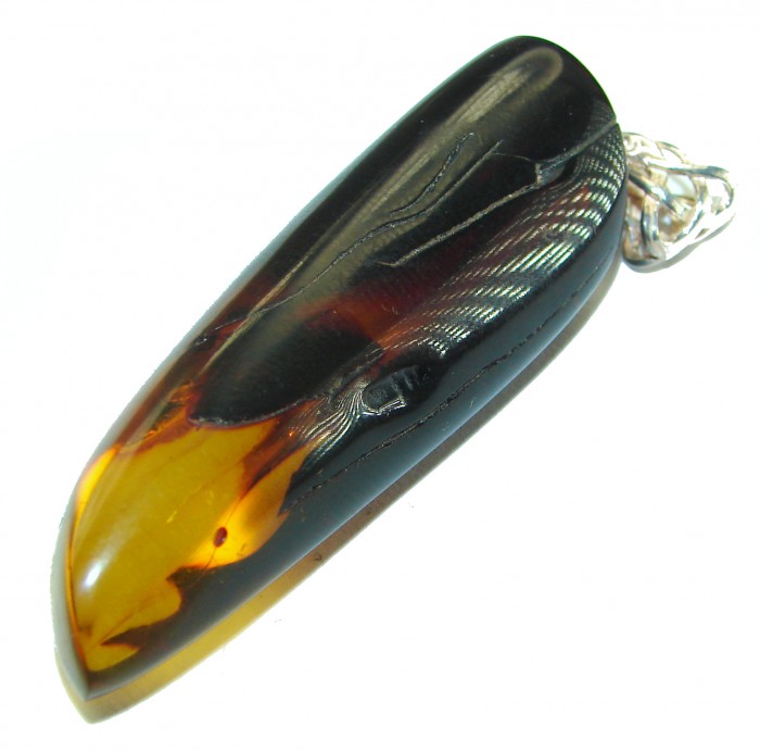 Real Beauty authentic Baltic Amber .925 Sterling Silver handcrafted pendant - photo 2