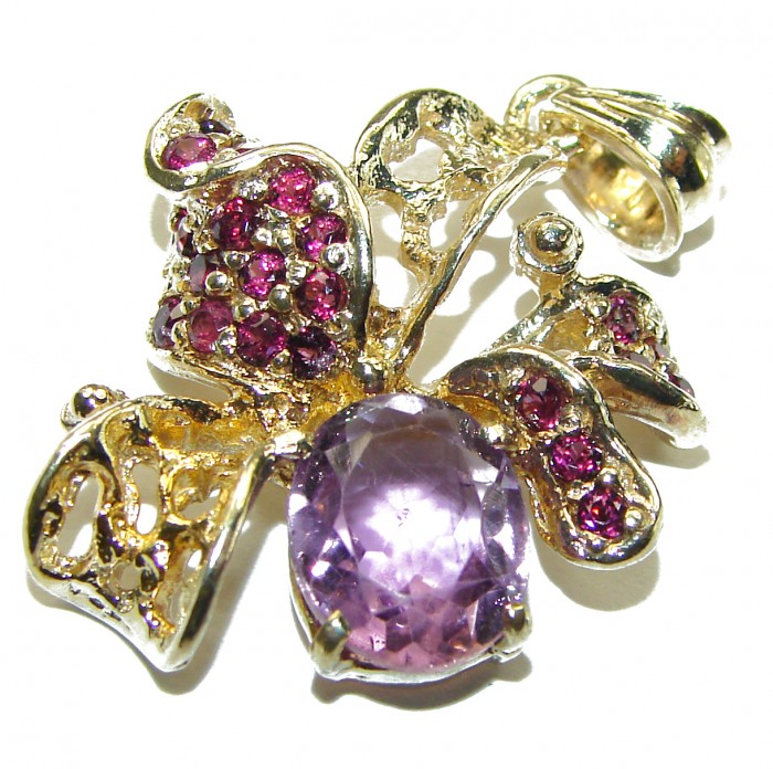 Purple Melody Amethyst .925 Sterling Silver handcrafted pendant - photo 2