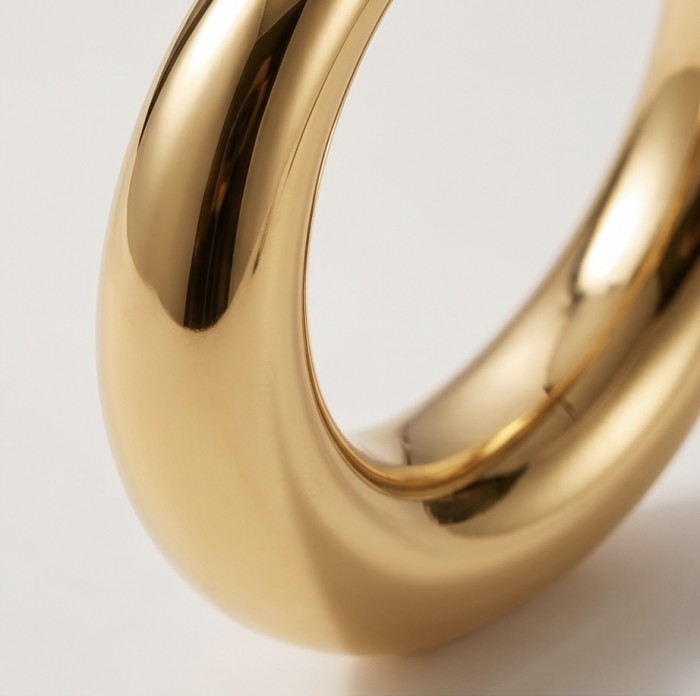 Classy Gold handmade Hoop Earrings - photo 3