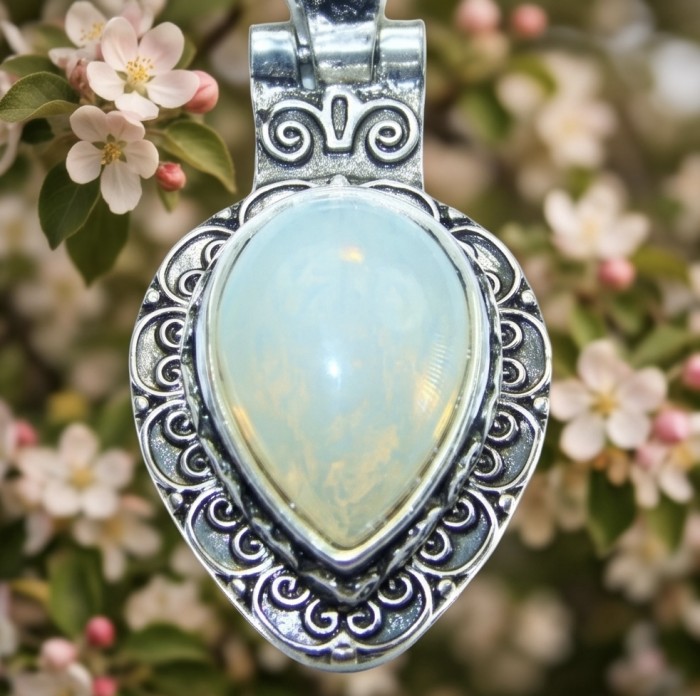 Incredible Design Opalite .925 Silver handmade Necklace - photo 3