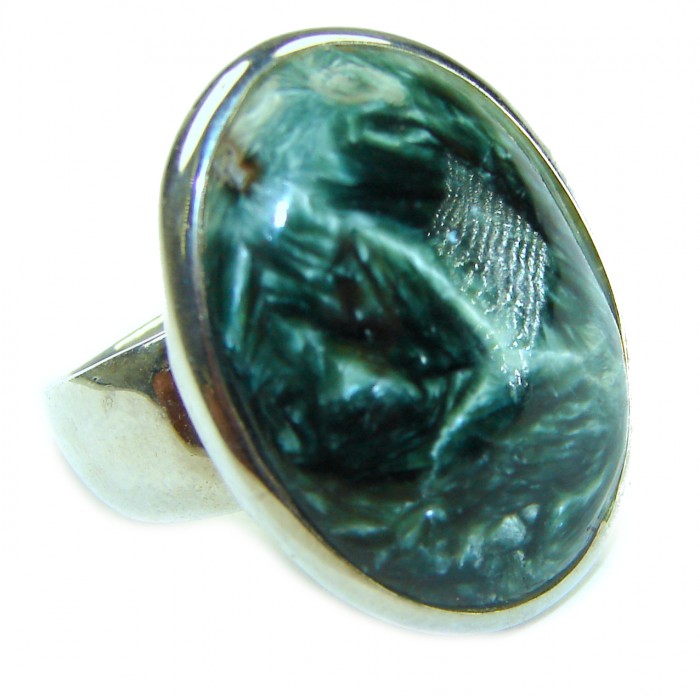 Peruvian Opal .925 Sterling Silver handcrafted ring; s. 8 1/2 - photo 3