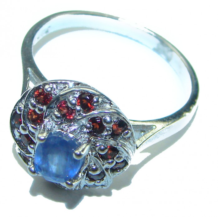 Authentic Tanzanite .925 Sterling Silver handmade Ring size 8 - photo 1