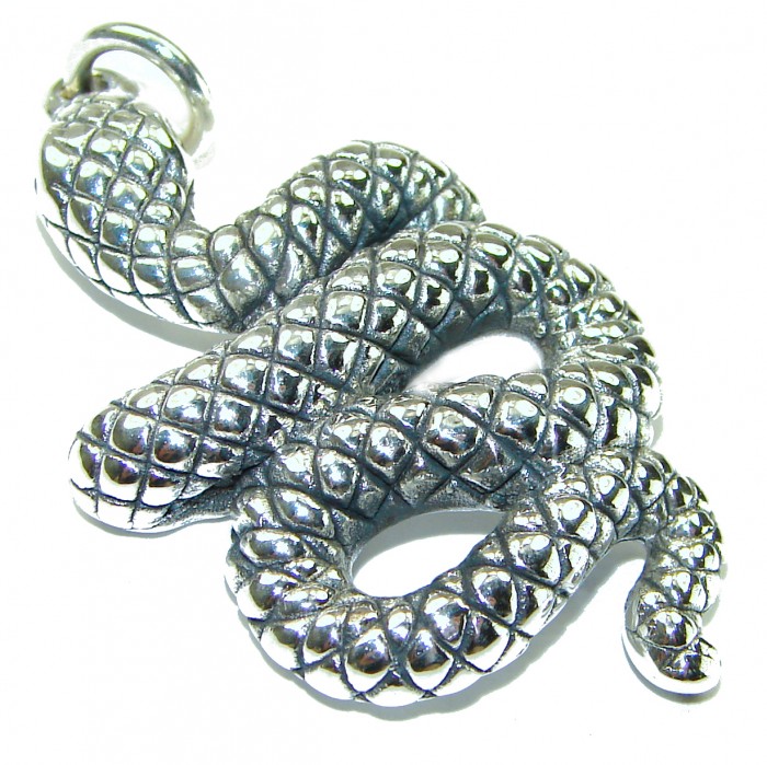 Boa Snake .925 Sterling Silver Bali made Pendant - photo 3