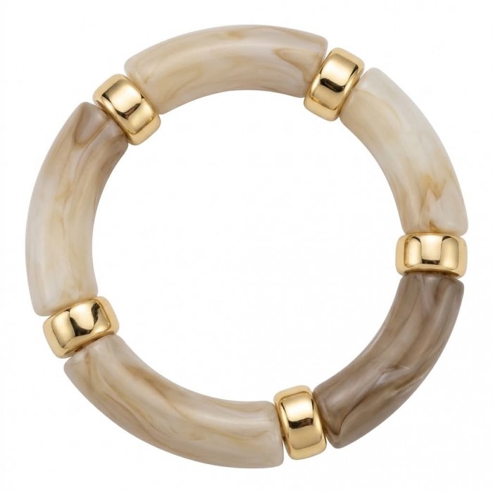 Modern Design Precious Natural Raisin Golden stretch bracelet - photo 2