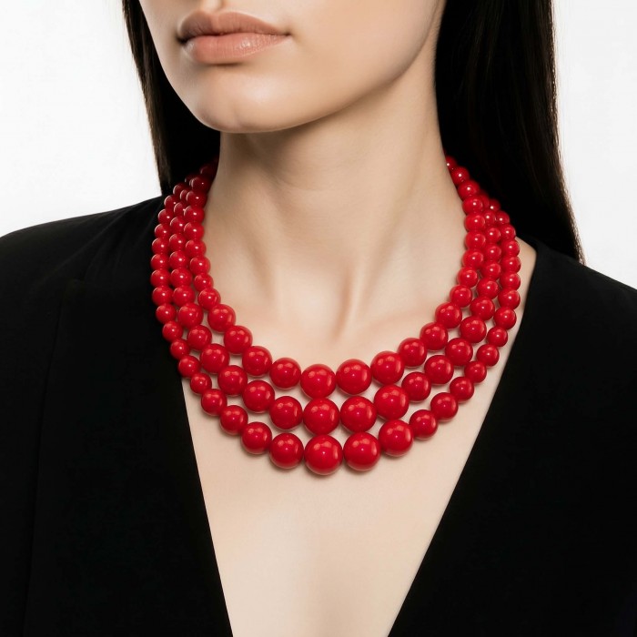 Summer Sublime natural Red handmade FASHION Necklace - photo 2