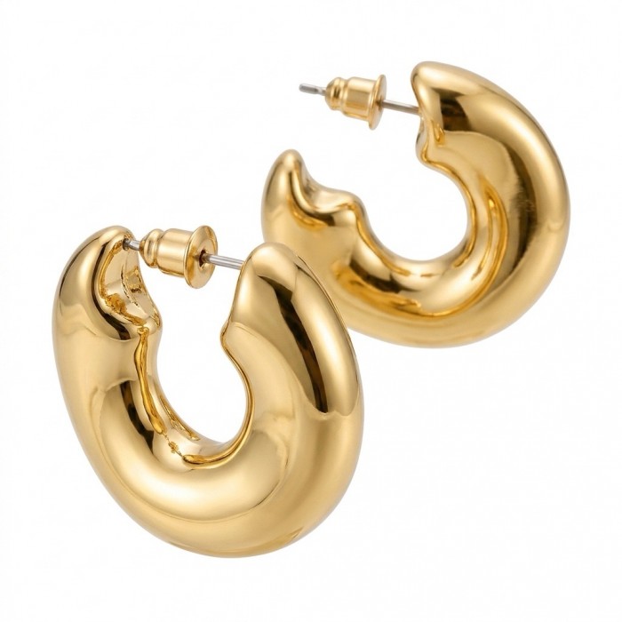 Luxurious Golden tone handcrafted Stylish earrings - photo 3