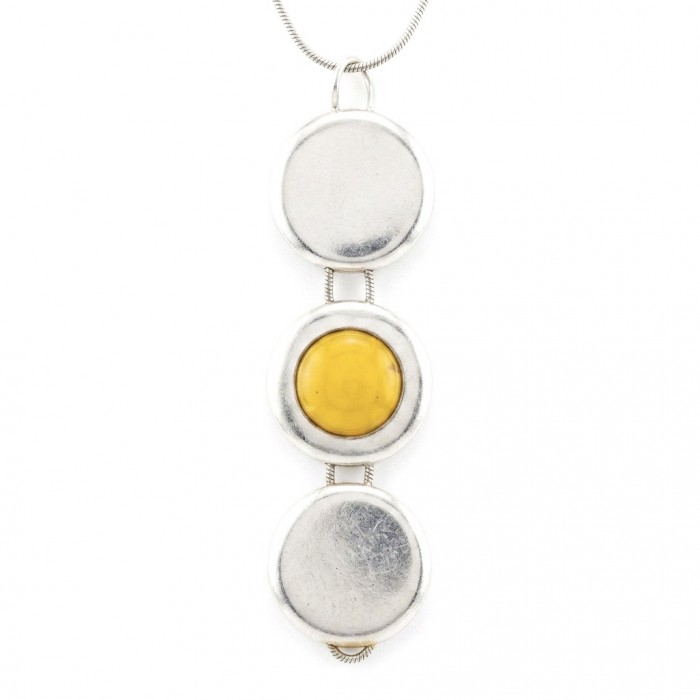 Convertible design - Incredible 30 inches long Baltic Amber rhodium over .925 Sterling Silver handmade Necklace - photo 2