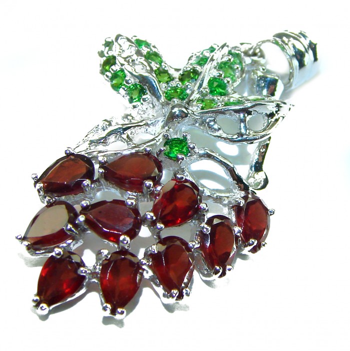 Carmen authentic Garnet .925 Sterling Silver handcrafted pendant - photo 2