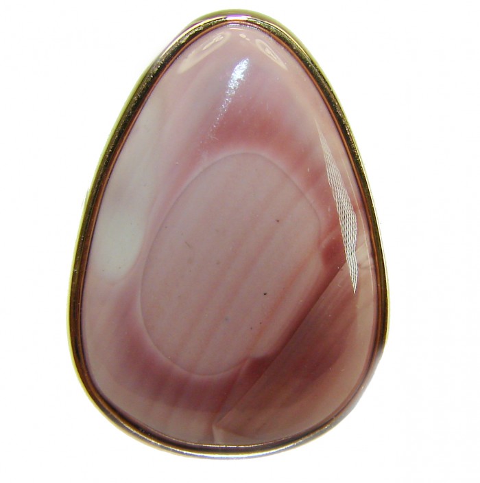 Genuine top quality Imperial Jasper 14K Gold over .925 Sterling Silver handcrafted ring s. 9 1/4 - Imperial Jasper stone close-up in 14K gold over .925 sterling silver.