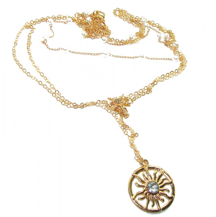 Multilayer Necklace Gold over .925 Sterling Silver handcrafted necklace - photo 3