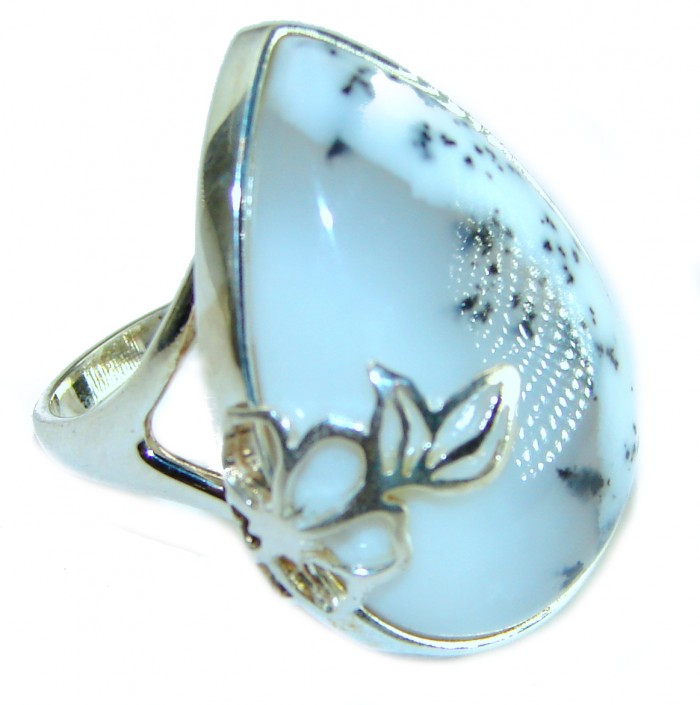 Top Quality Dendritic Agate .925 Sterling Silver handcrafted Ring s. 8 - photo 3