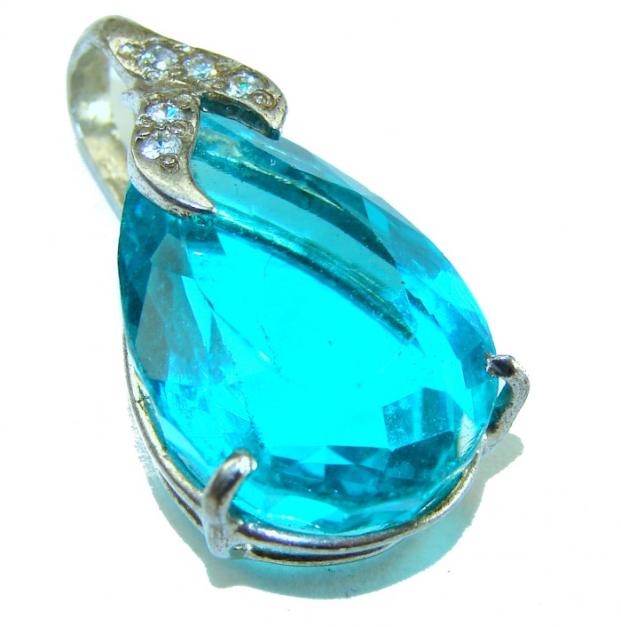 Venus- 18.5 carat Apatite .925 Sterling Silver Handcrafted Pendant - photo 3