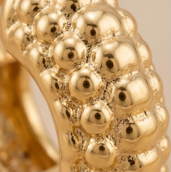 Luxurious Golden tone handcrafted Stylish earrings - photo 2