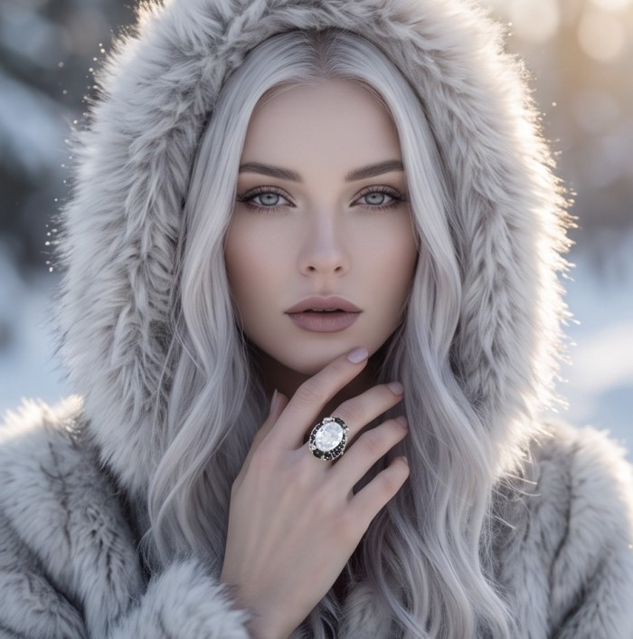 Scarlett 21.8 ctw White Topaz 3.9 carat Onyx rhodium over .925 Sterling Silver handcrafted Statement Ring size 8 - Ring worn on hand with Scarlett 21.8 ctw White Topaz and Onyx detail.
