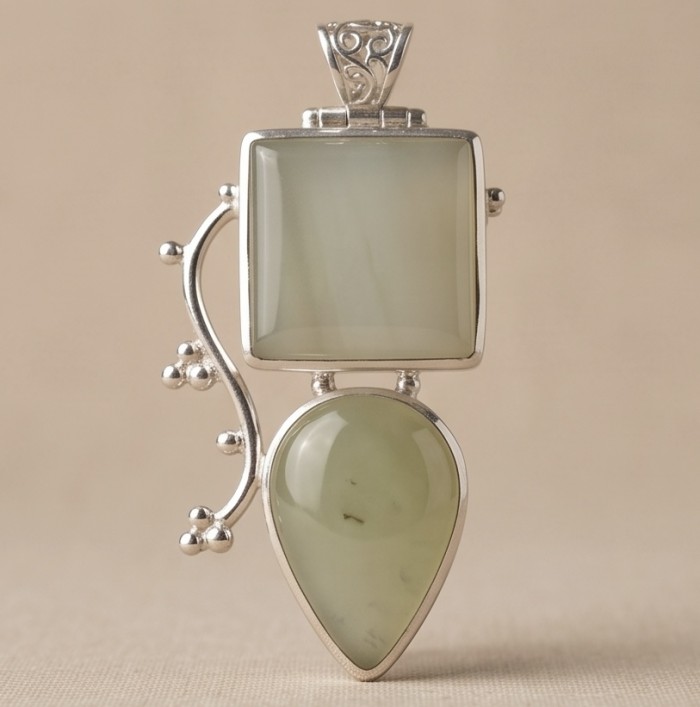 Perfect quality 45.8 grams Botswana Agate Silver handmade Pendant - photo 4